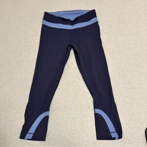 Lululemon Athletica Dark Blue and Sky Blue Leggings